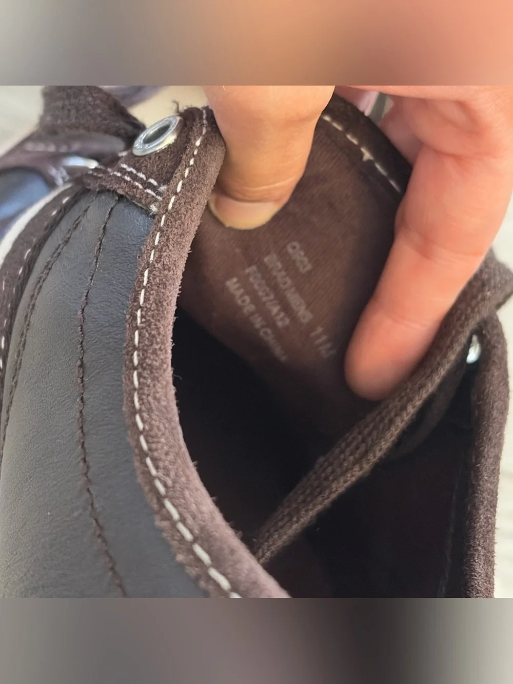 Coach brown leather and suede low top sneakers